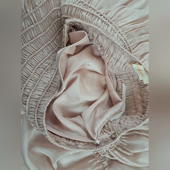 Tory Burch CORDED Silk SKIRT Iced Pink Size 8 - Picture 16 of 16